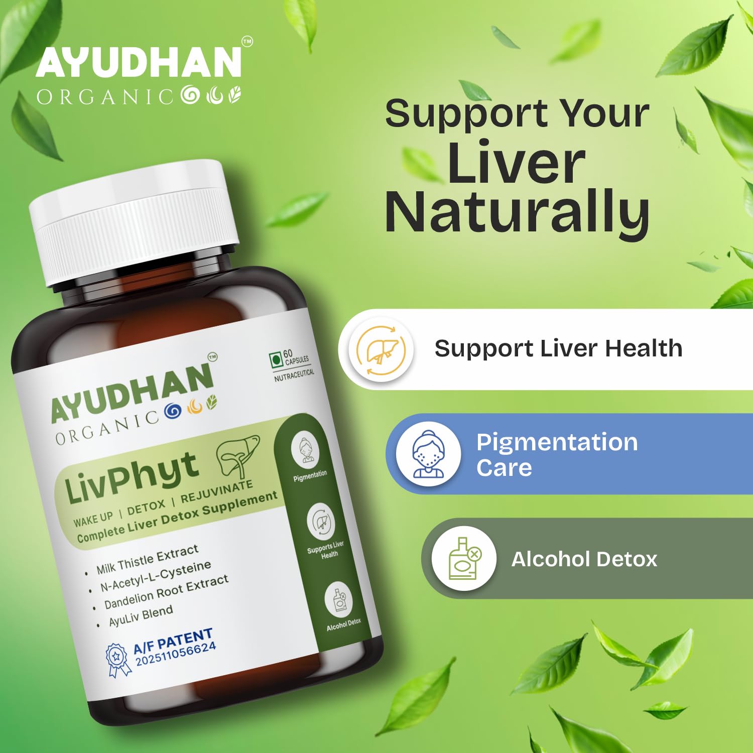 Ayudhan LivPhyt – Complete Liver Detox & Support Capsules